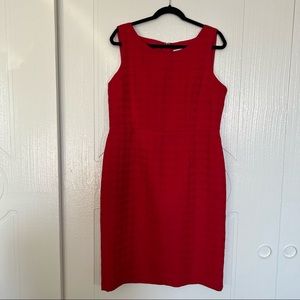 Kasper Red Sheath Dress